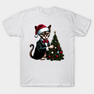 Devon Rex Cat Christmas T-Shirt